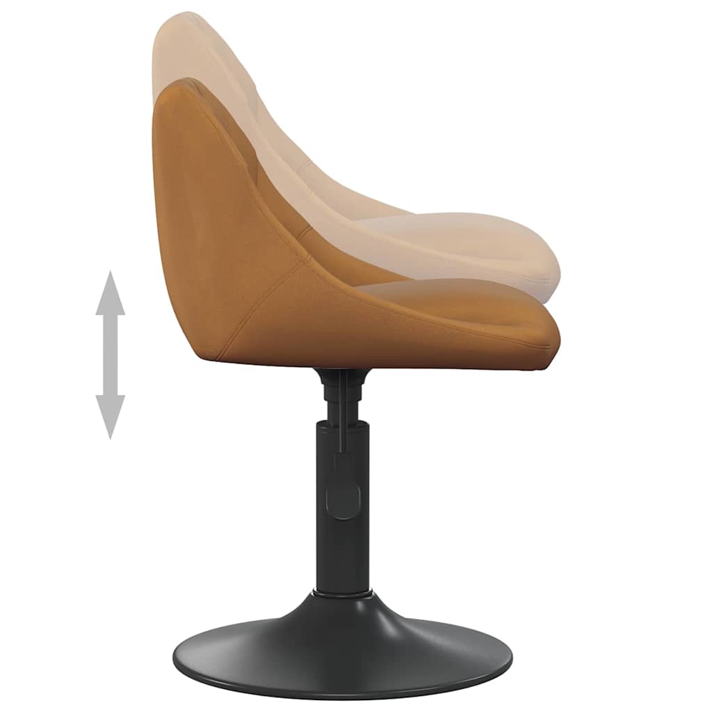 Drehbare Esszimmerstühle 2 pcs Braun 46 x 44 x 77,5 cm
