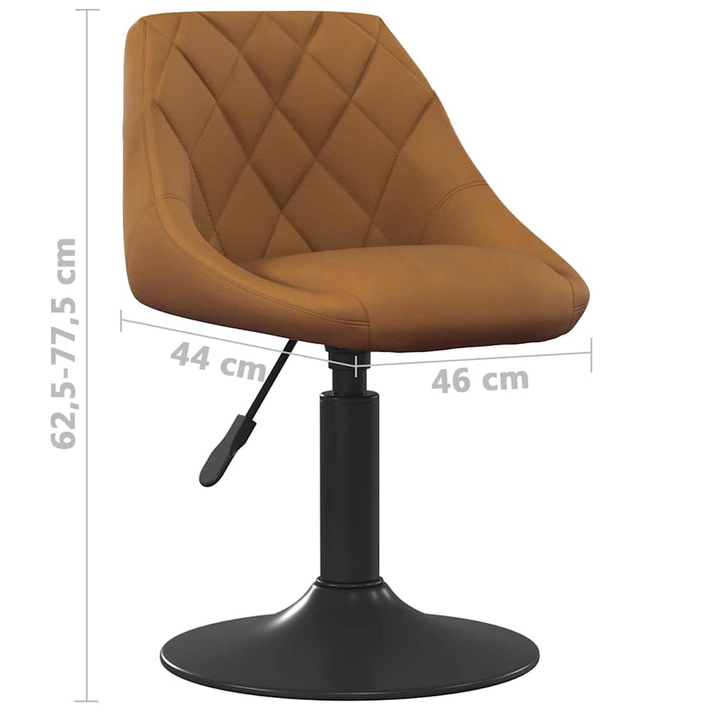 Drehbare Esszimmerstühle 2 pcs Braun 46 x 44 x 77,5 cm