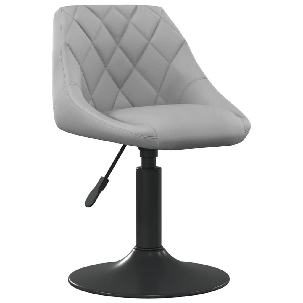 Dining Chairs 2 pcs. Swivel Light Grey Velvet