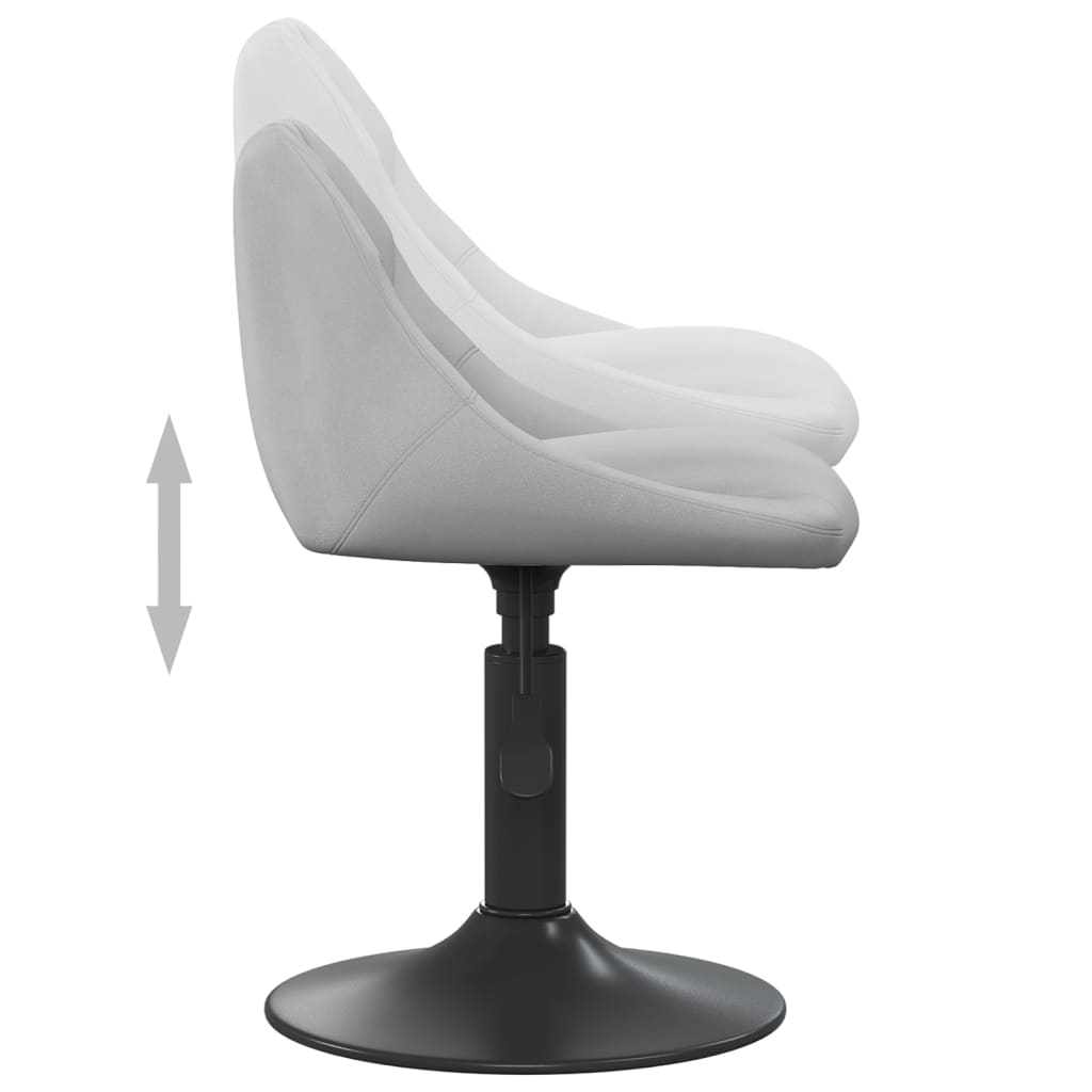 Dining Chairs 2 pcs. Swivel Light Grey Velvet