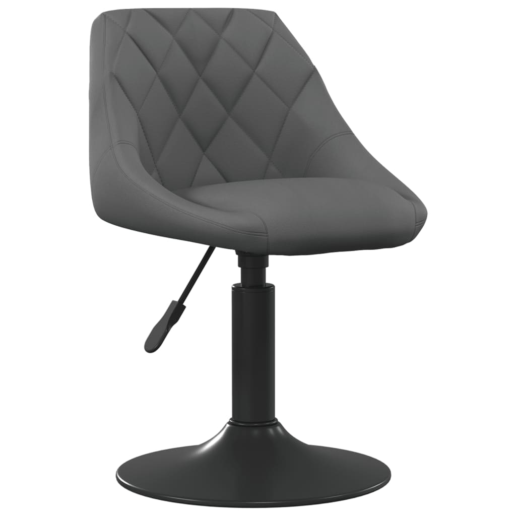 Dining Chairs 2 pcs. Swivel Dark Grey Velvet
