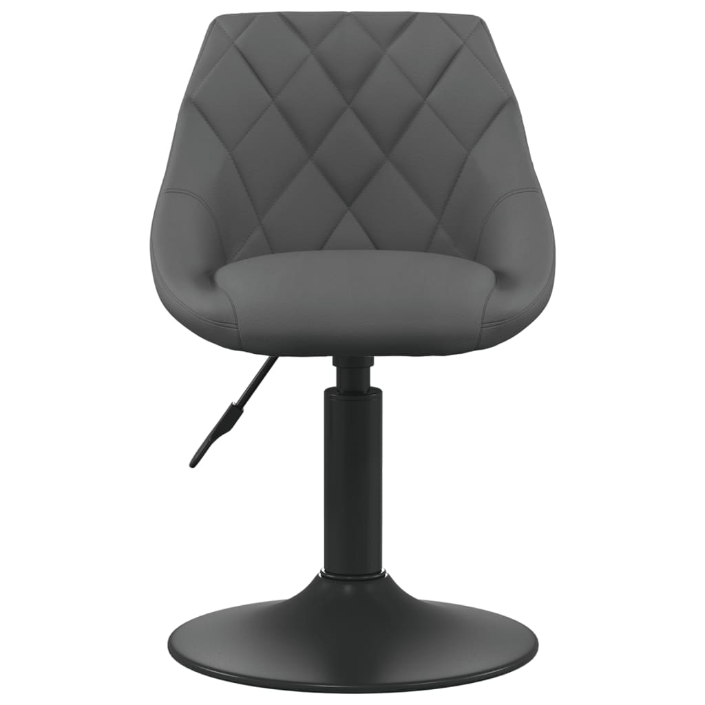Dining Chairs 2 pcs. Swivel Dark Grey Velvet