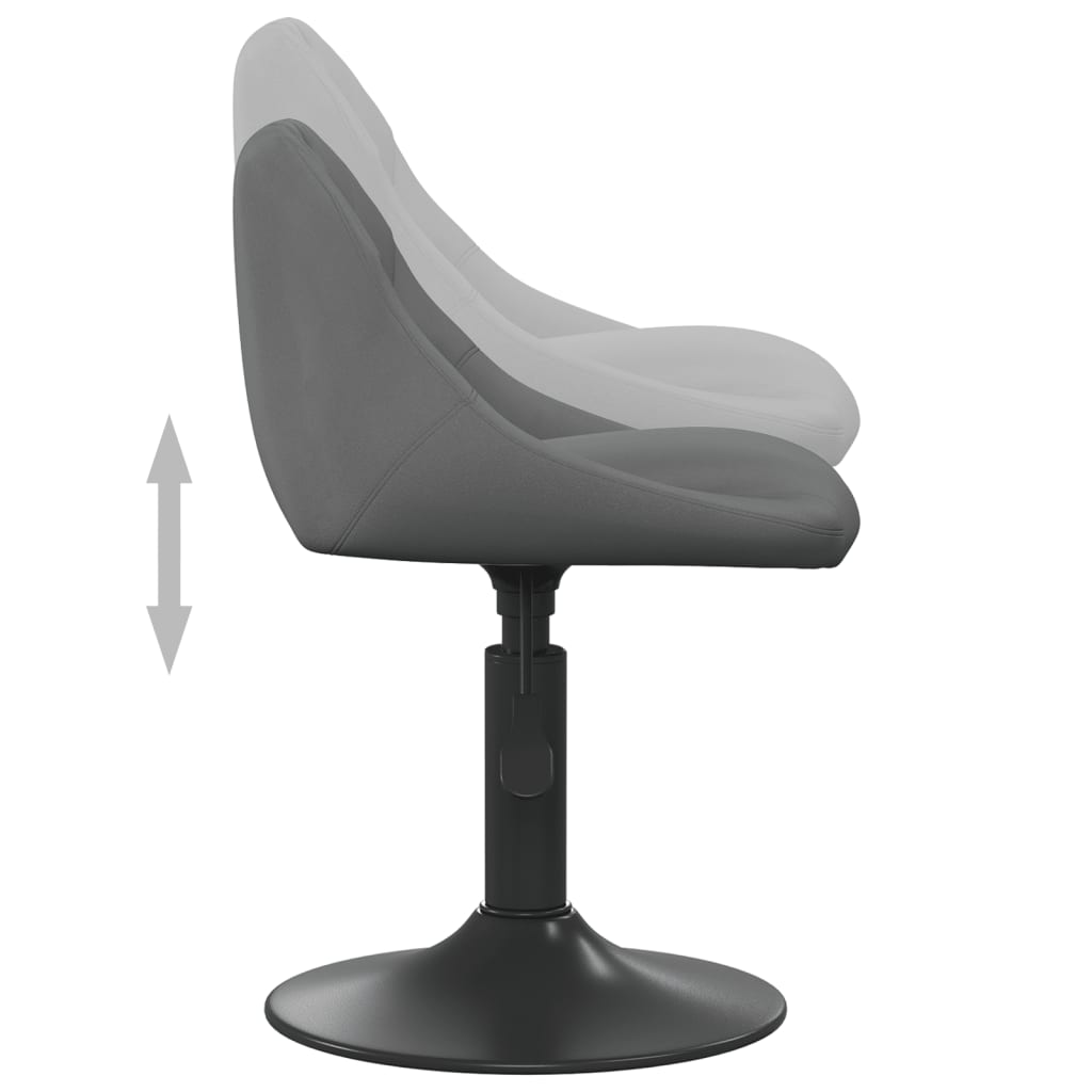 Dining Chairs 2 pcs. Swivel Dark Grey Velvet