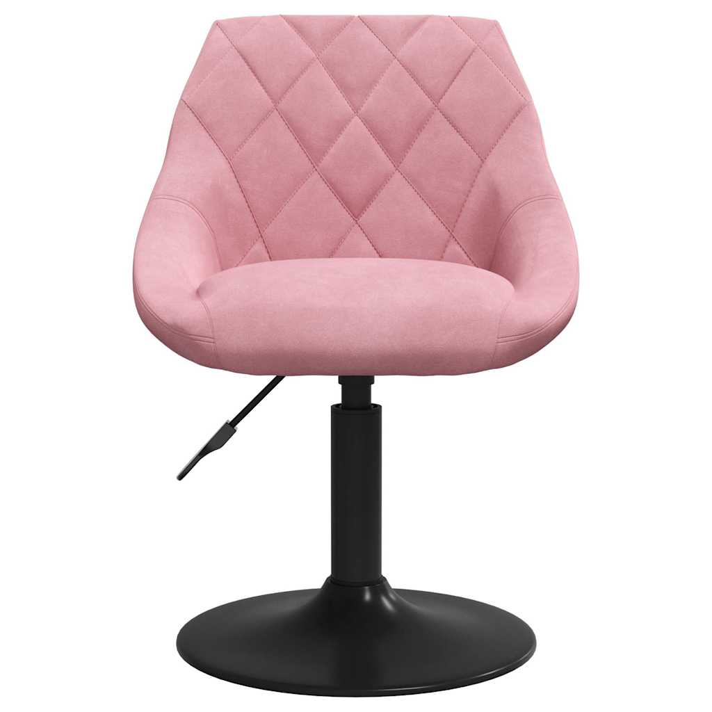 Dining Chairs 2 pcs. Swivel Pink Velvet