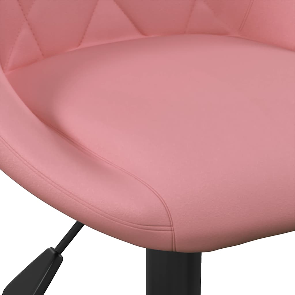 Dining Chairs 2 pcs. Swivel Pink Velvet