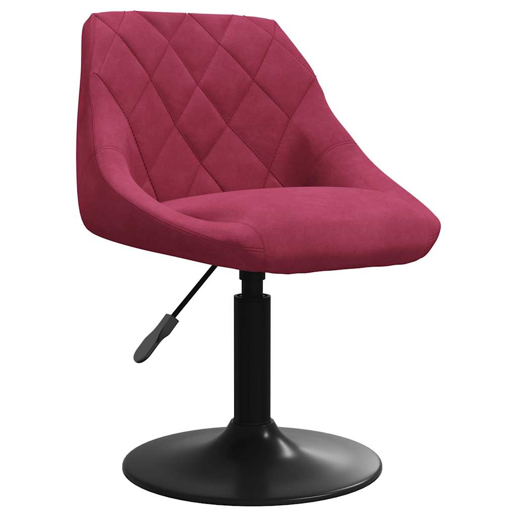 Dining Chairs 2 pcs. Swivel Wine Red Velvet