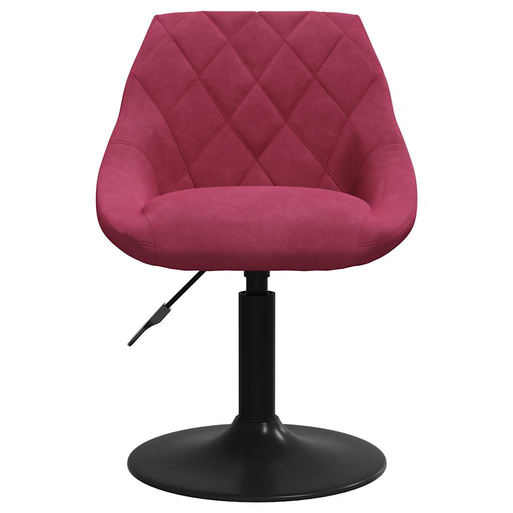 Dining Chairs 2 pcs. Swivel Wine Red Velvet