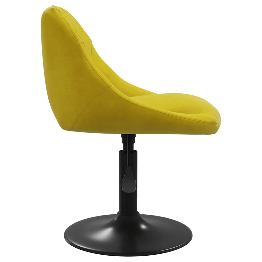 Dining Chairs 2 pcs. Swivel Mustard Yellow Velvet