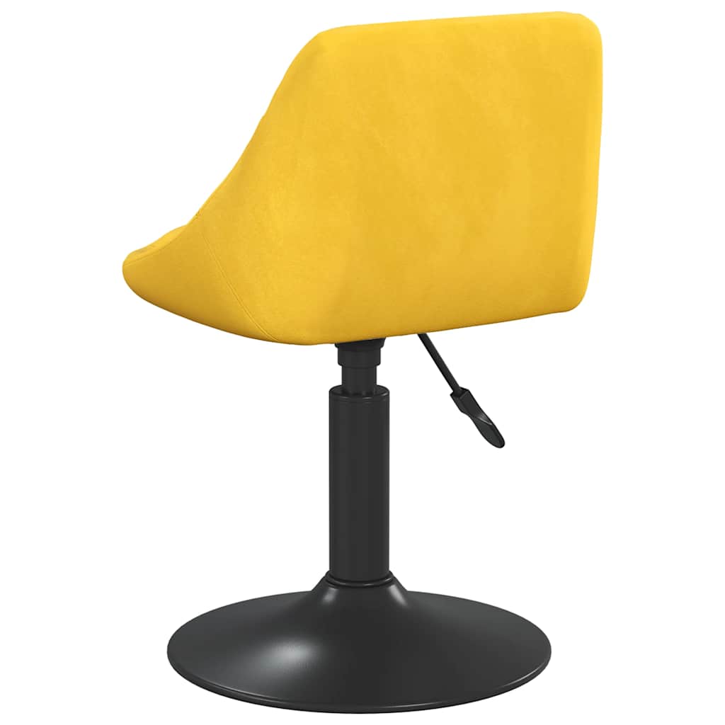 Dining Chairs 2 pcs. Swivel Mustard Yellow Velvet