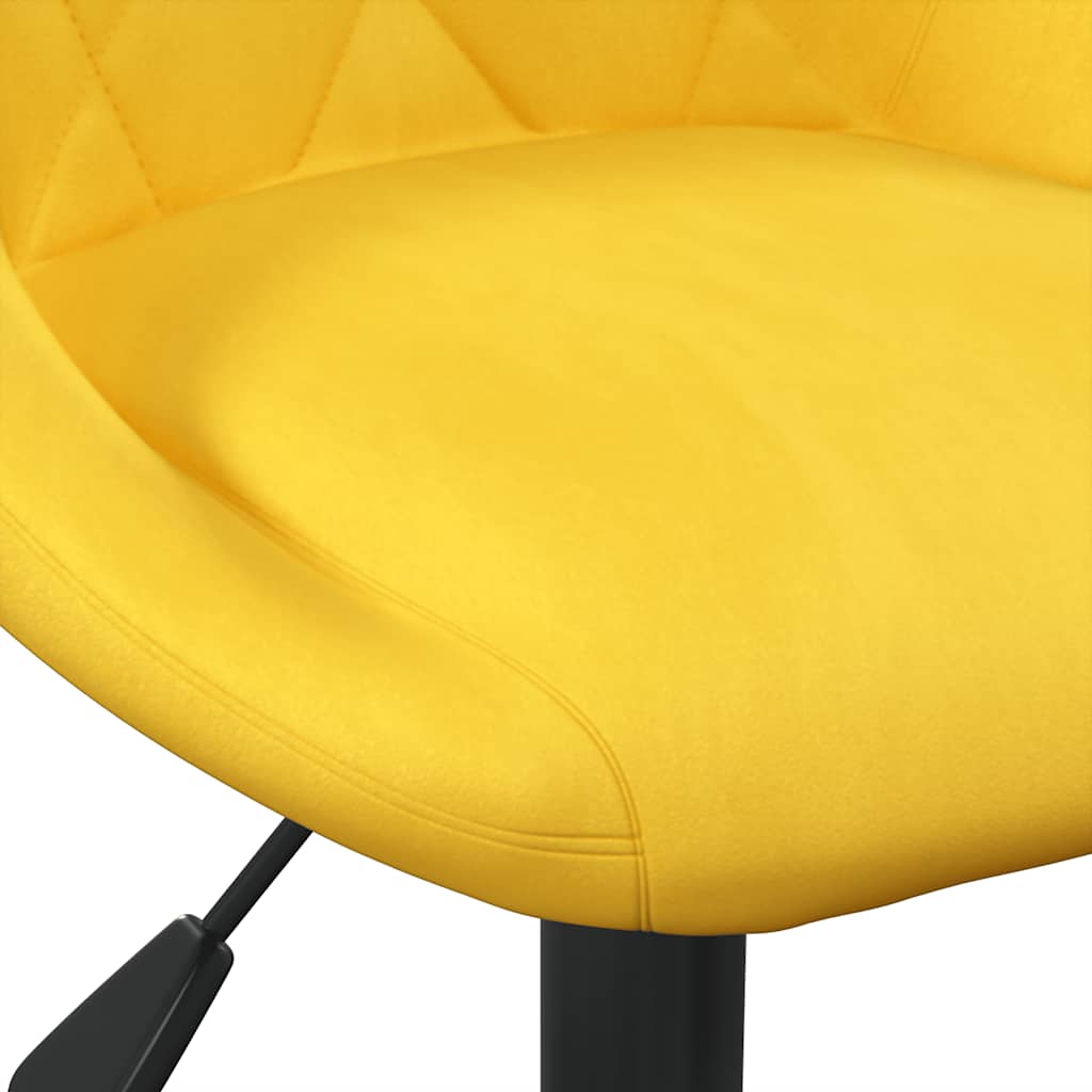 Dining Chairs 2 pcs. Swivel Mustard Yellow Velvet