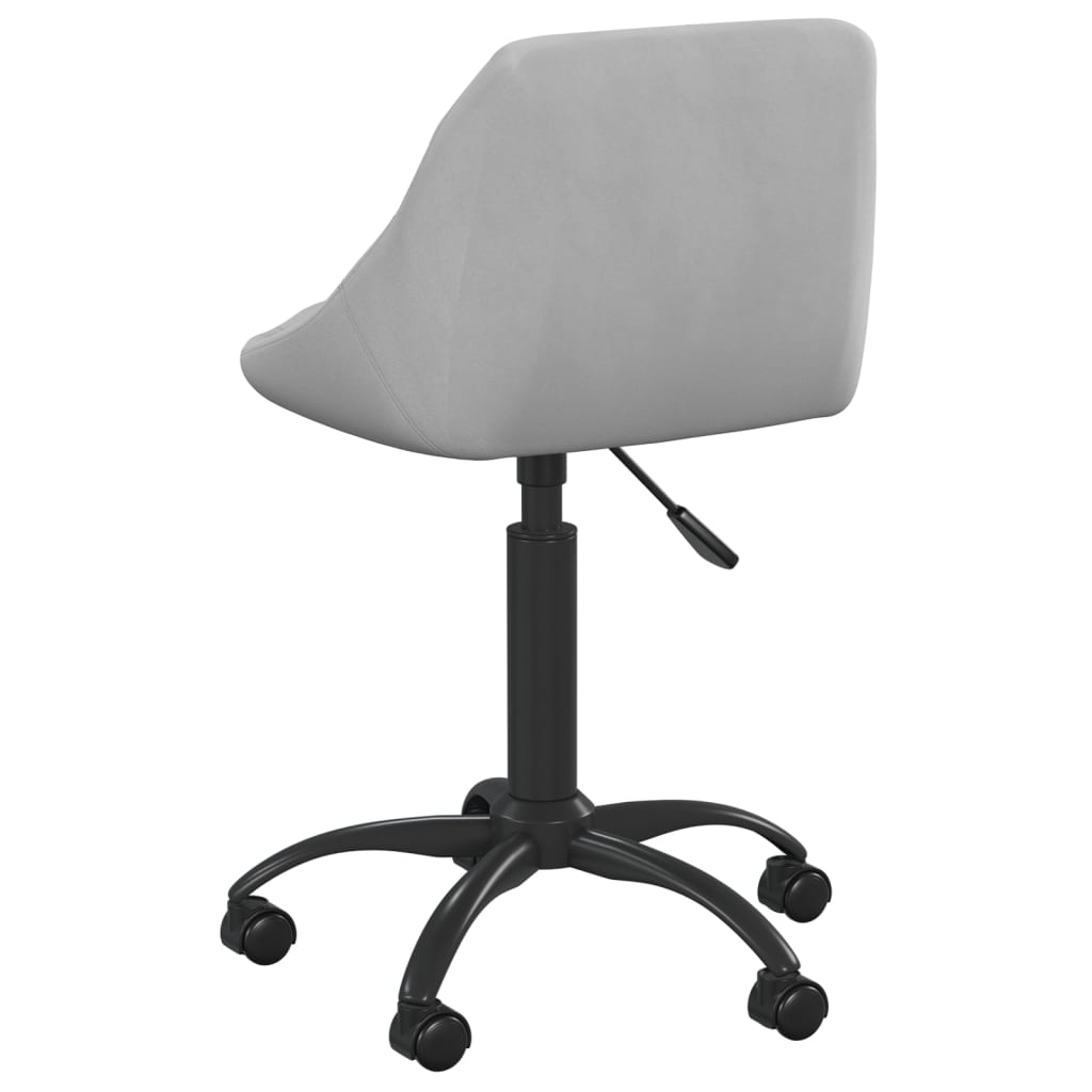 Dining chair light grey velvet