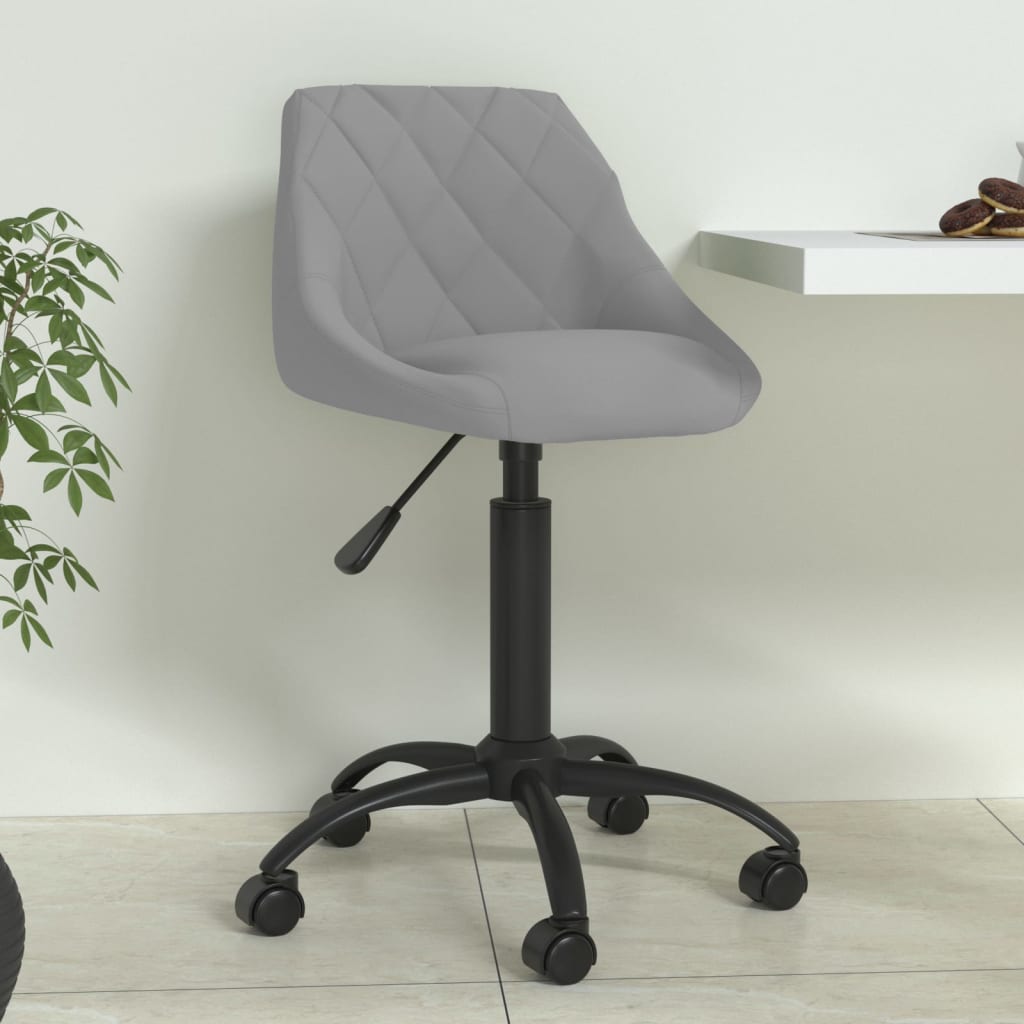 Dining chair light grey velvet