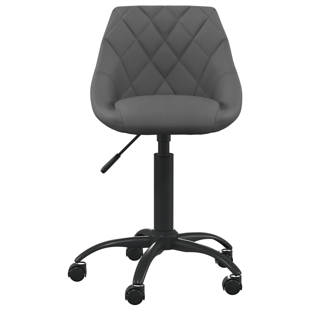 Dining chair dark grey velvet