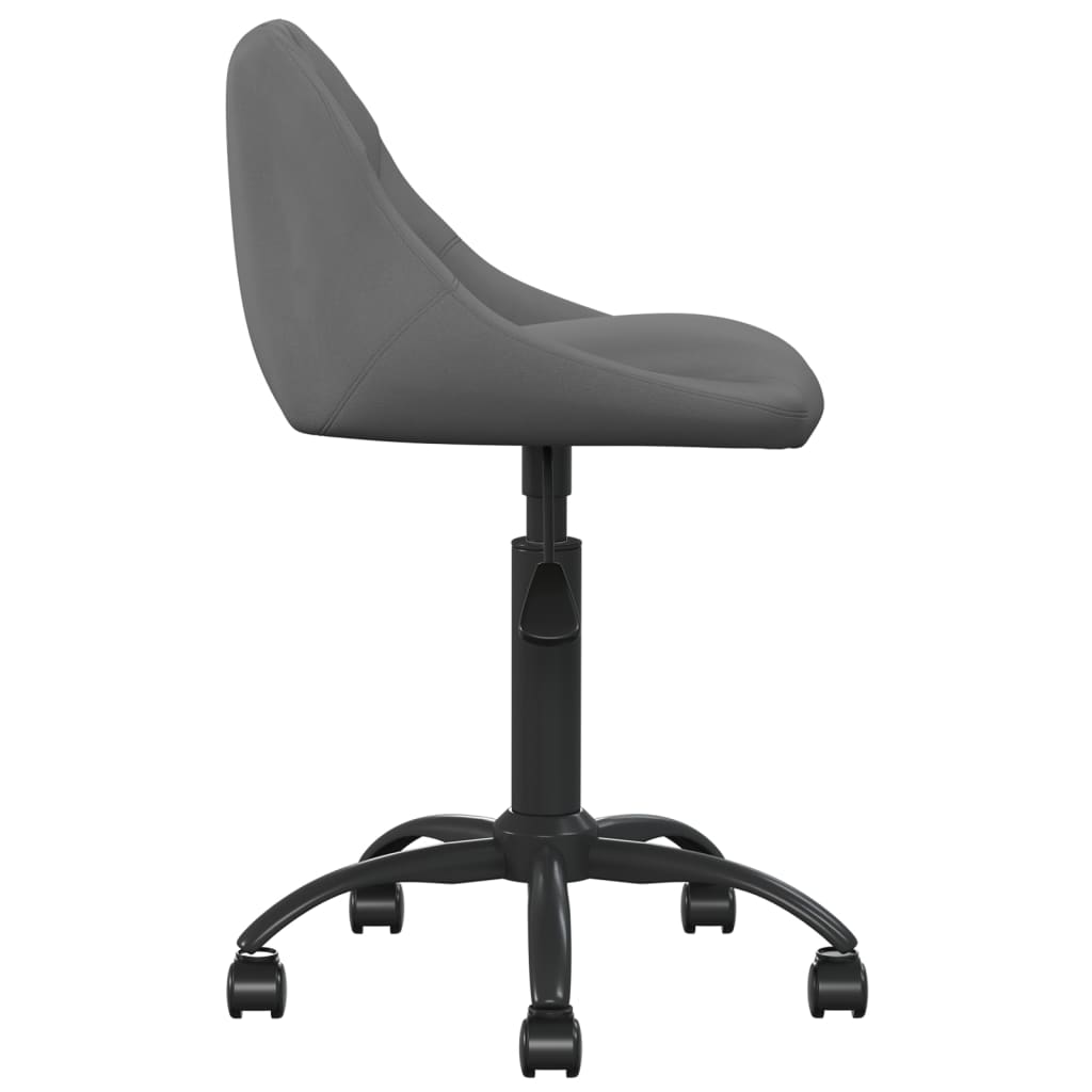 Dining chair dark grey velvet