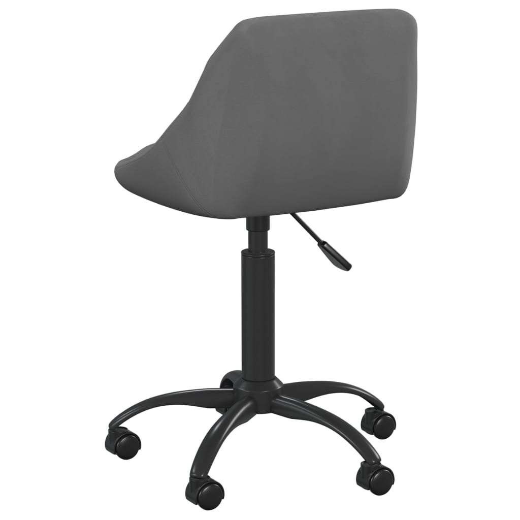 Dining chair dark grey velvet