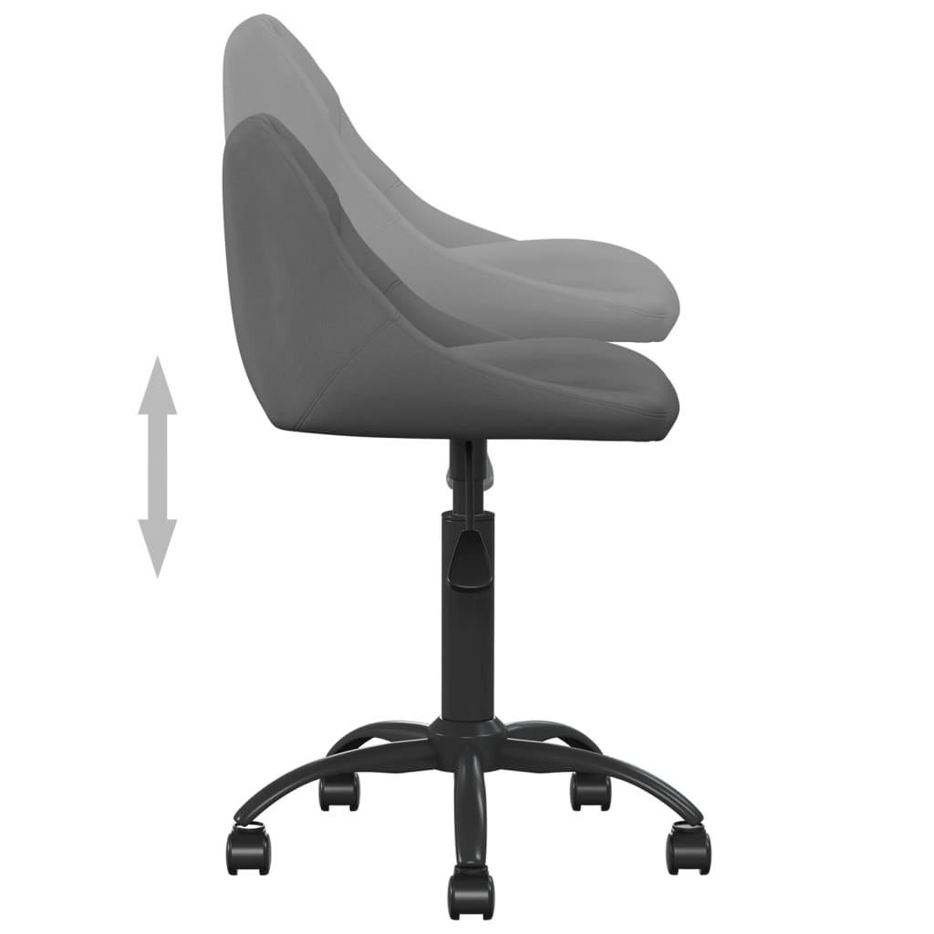 Dining chair dark grey velvet