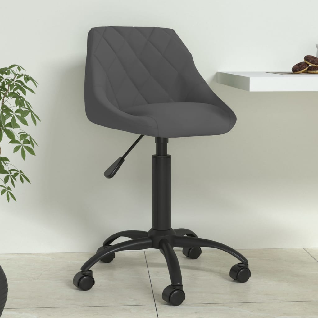 Dining chair dark grey velvet