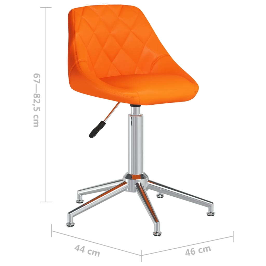 Bürostuhl Drehbar Orange Kunstleder