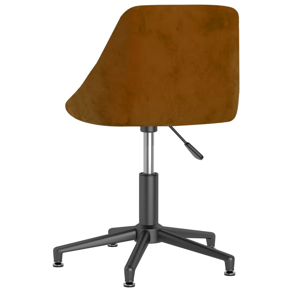 Bürostuhl Drehbar Braun Samt