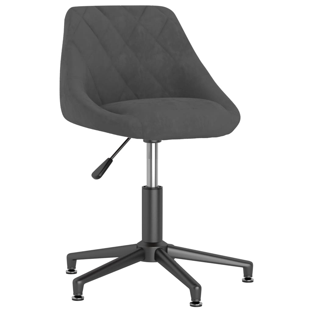 Bürostuhl Drehbar Dunkelgrau Samt