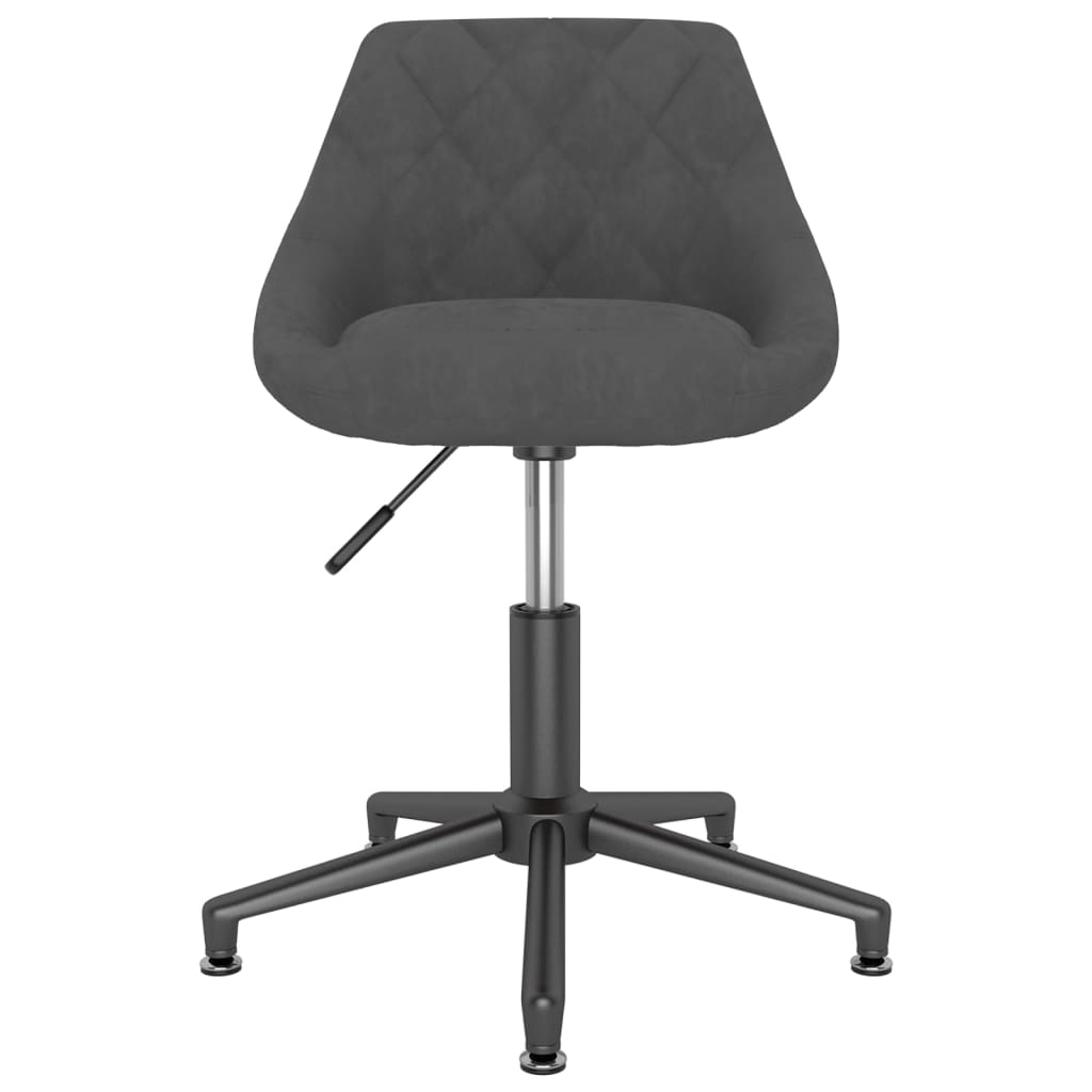 Bürostuhl Drehbar Dunkelgrau Samt
