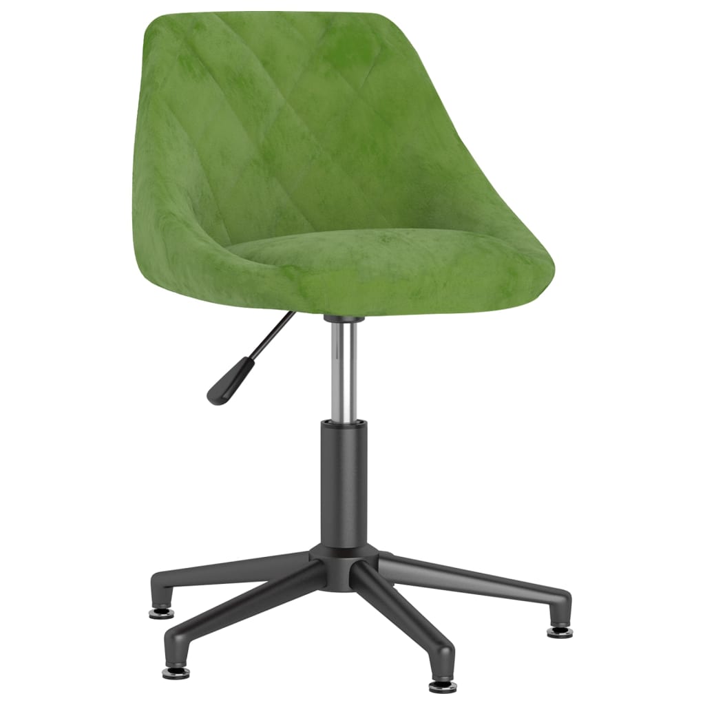 Bürostuhl Drehbar Hellgrün Samt