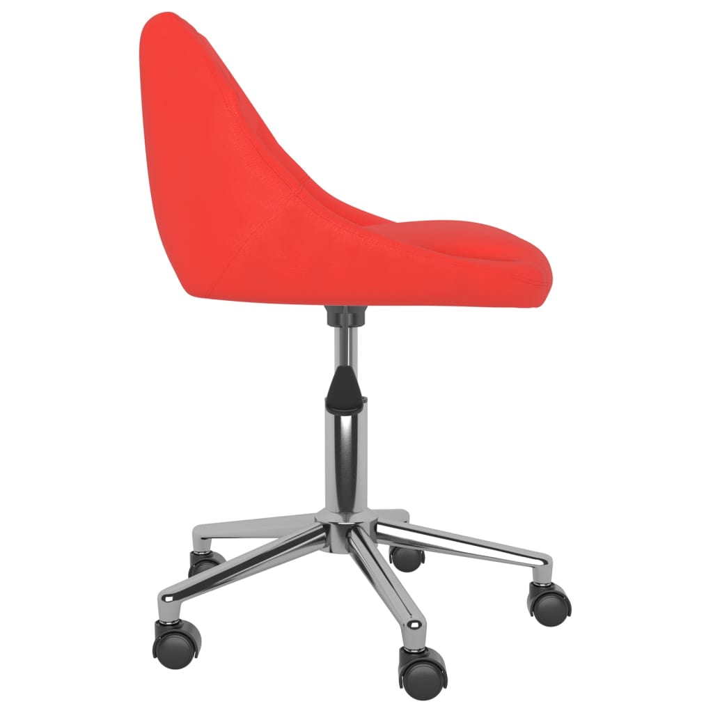 Bürostuhl Drehbar Rot Kunstleder