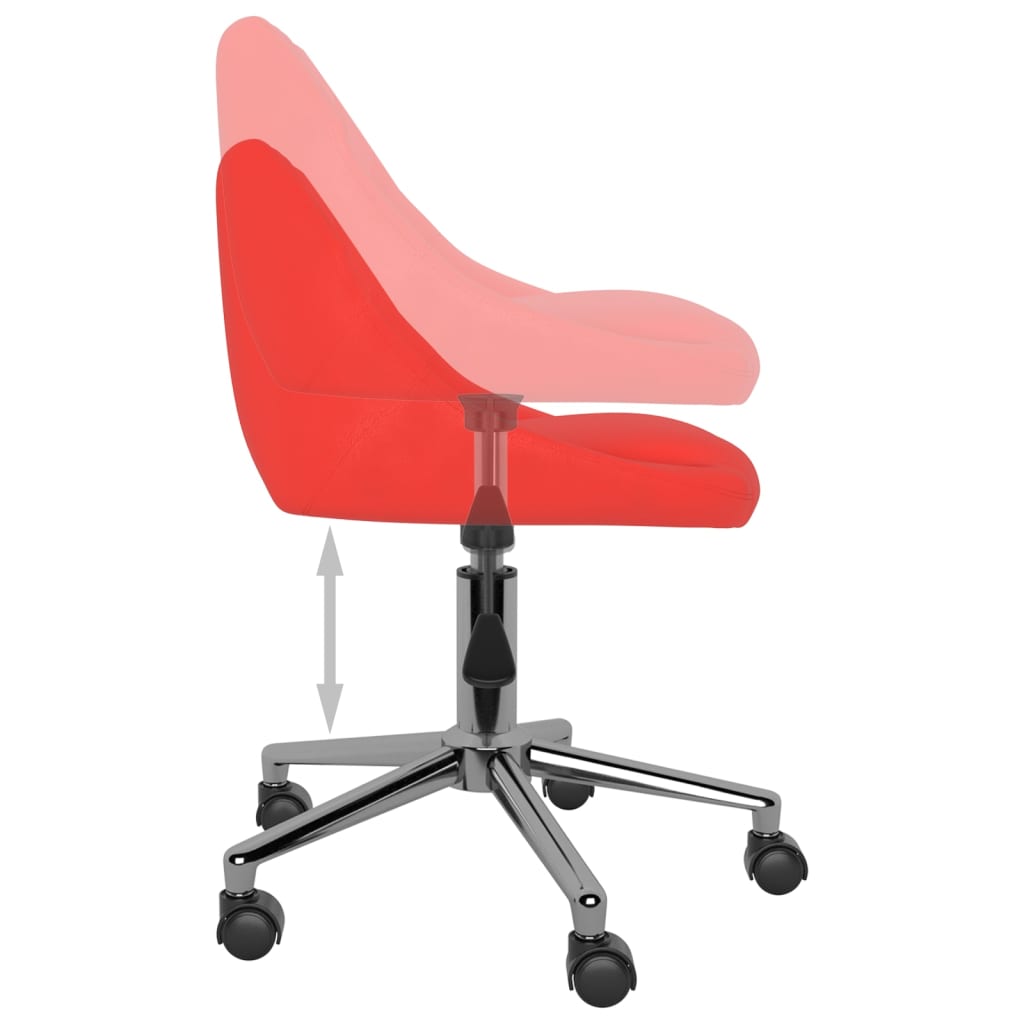 Bürostuhl Drehbar Rot Kunstleder