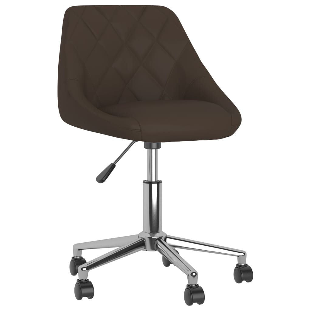 Bürostuhl Drehbar Braun Kunstleder