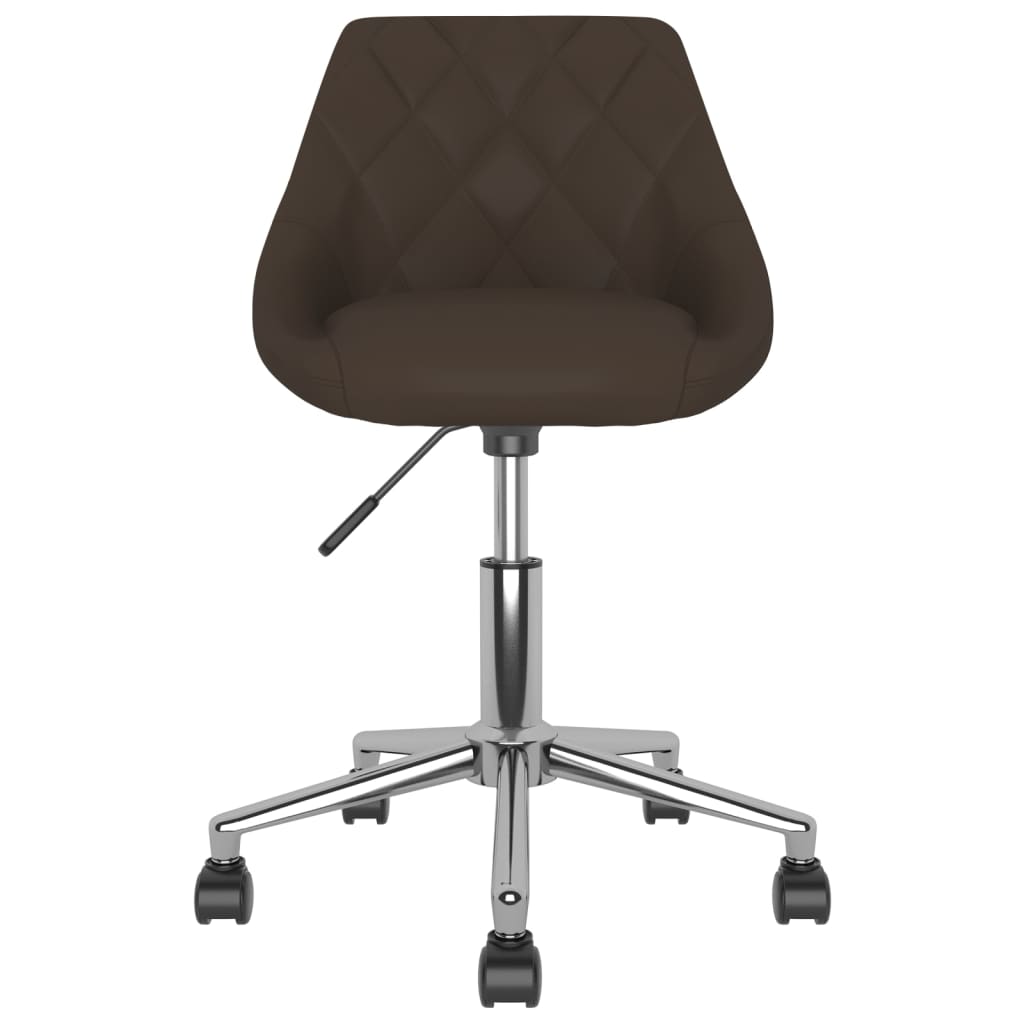Bürostuhl Drehbar Braun Kunstleder