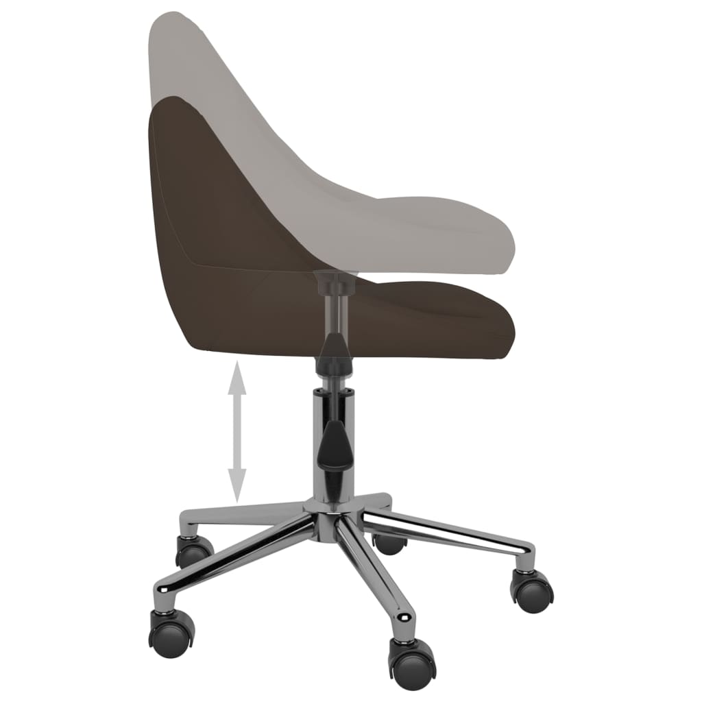 Bürostuhl Drehbar Braun Kunstleder