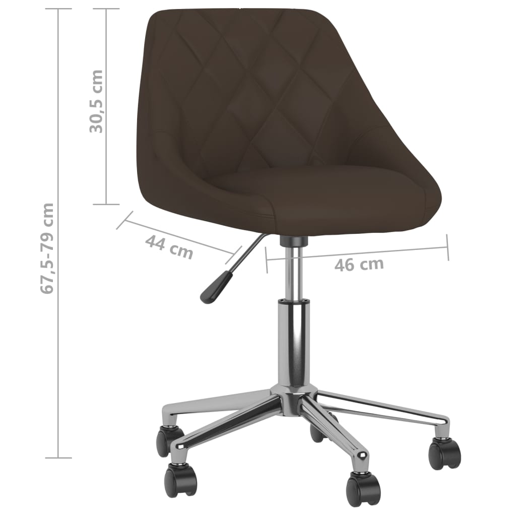 Bürostuhl Drehbar Braun Kunstleder