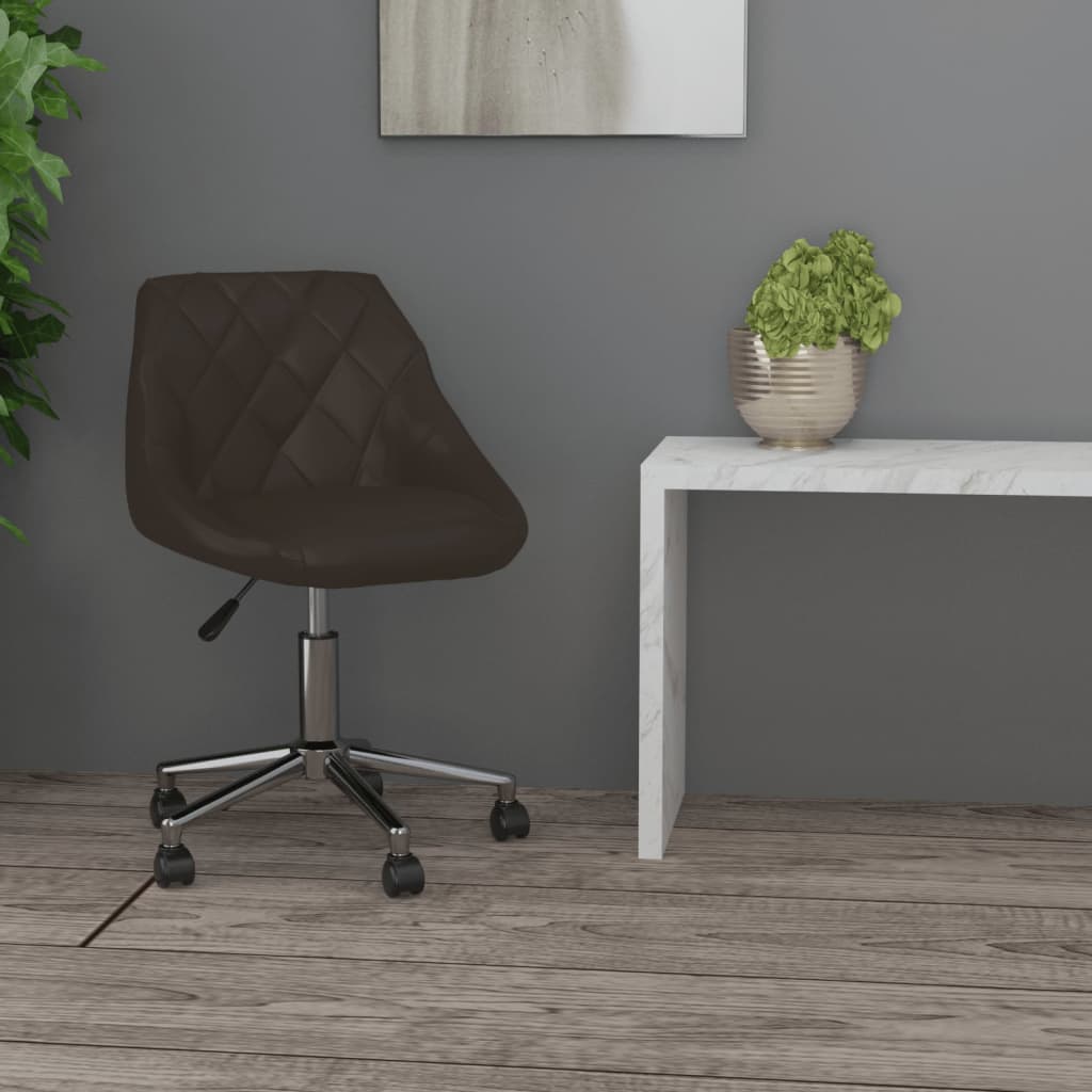 Bürostuhl Drehbar Braun Kunstleder