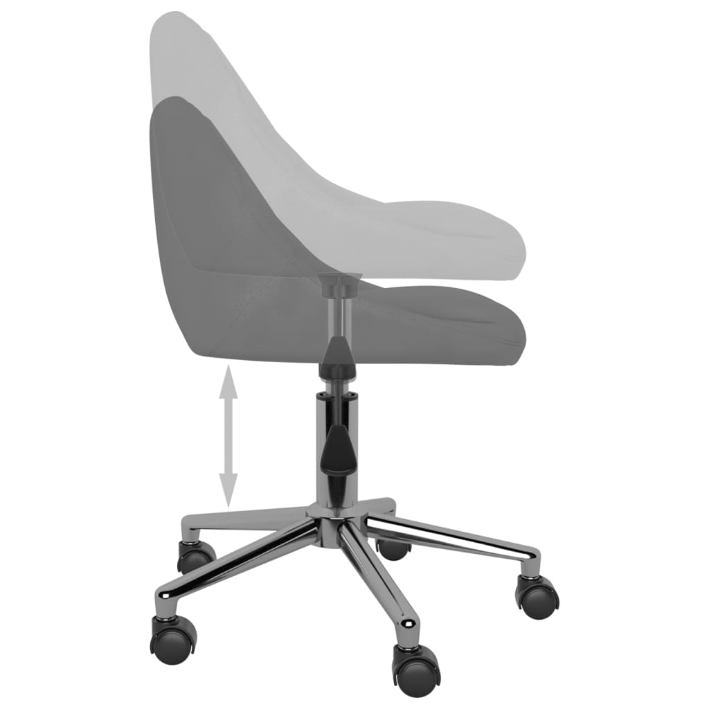 Bürostuhl Drehbar Grau Kunstleder