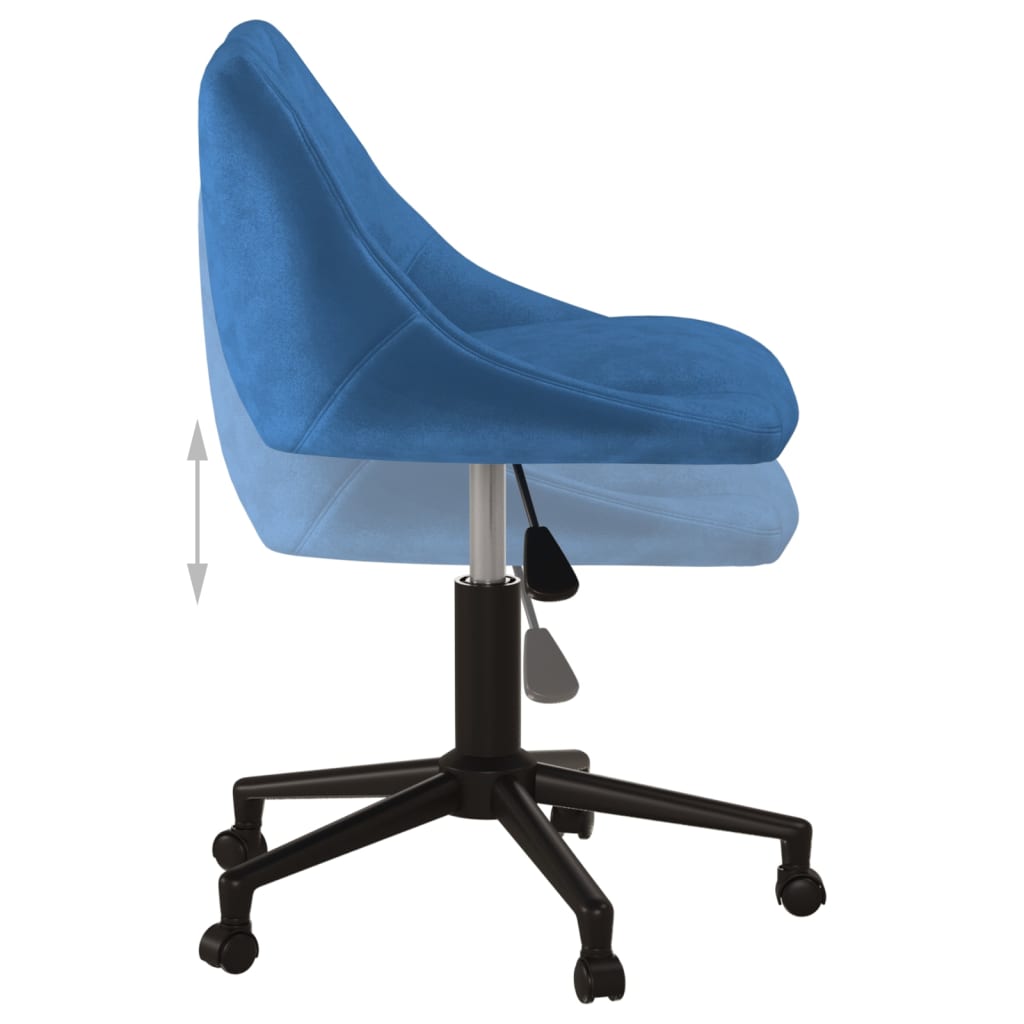 Office Chair Swivel Blue Velvet