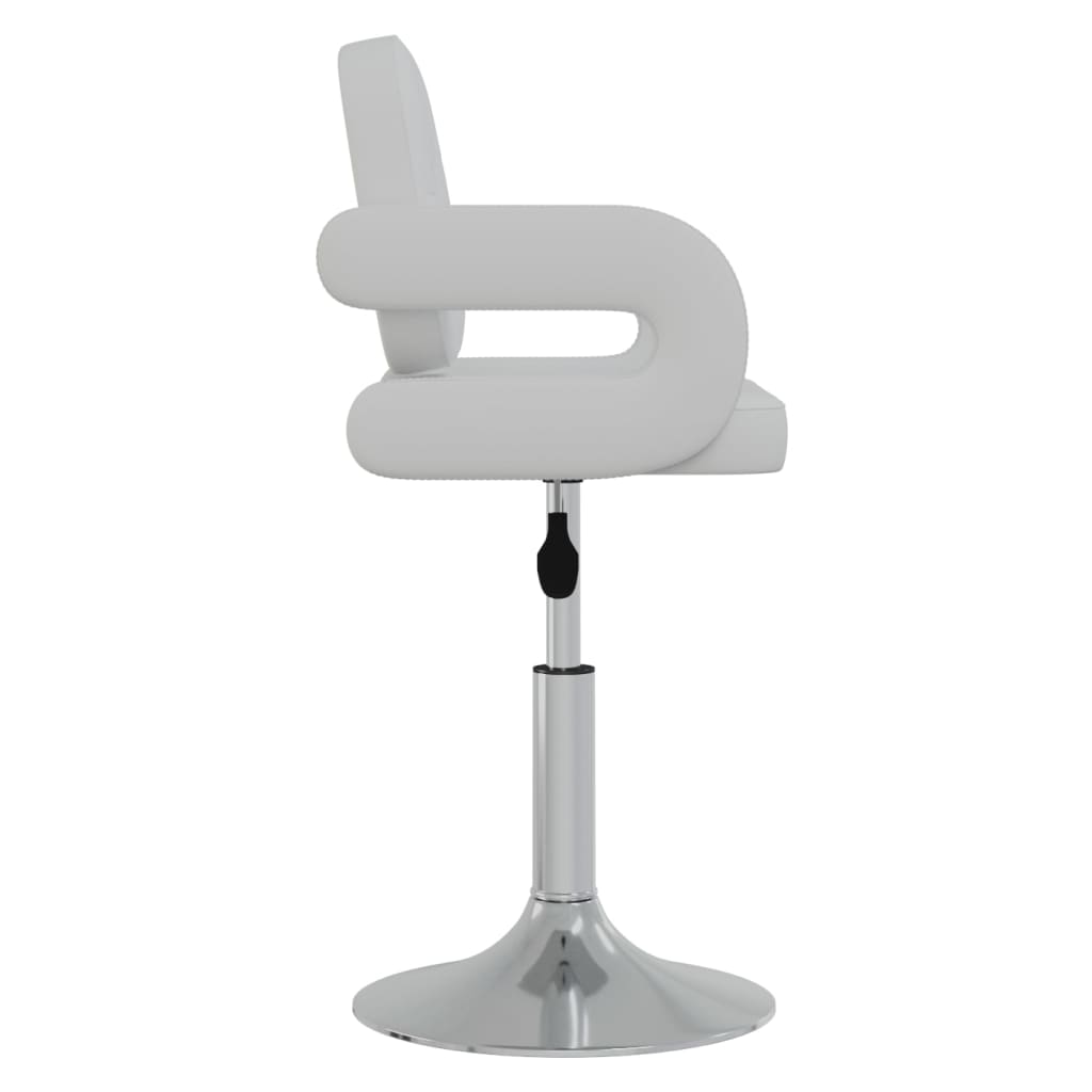 Dining chairs 2 pcs. Swivel white faux leather