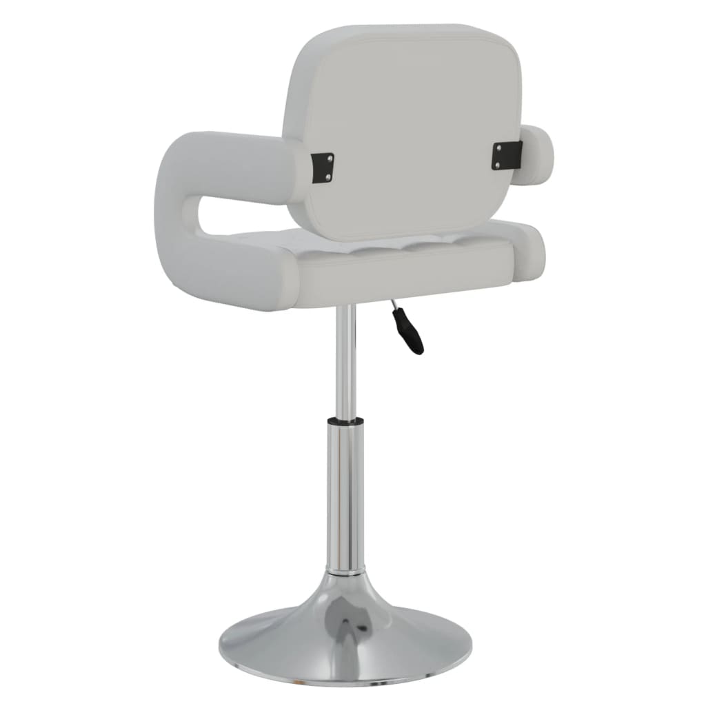 Dining chairs 2 pcs. Swivel white faux leather