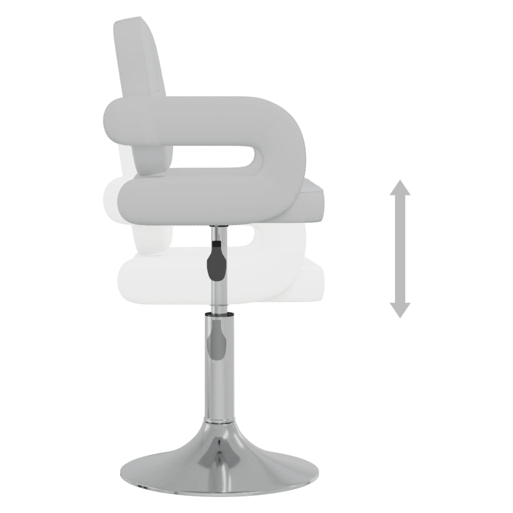 Dining chairs 2 pcs. Swivel white faux leather