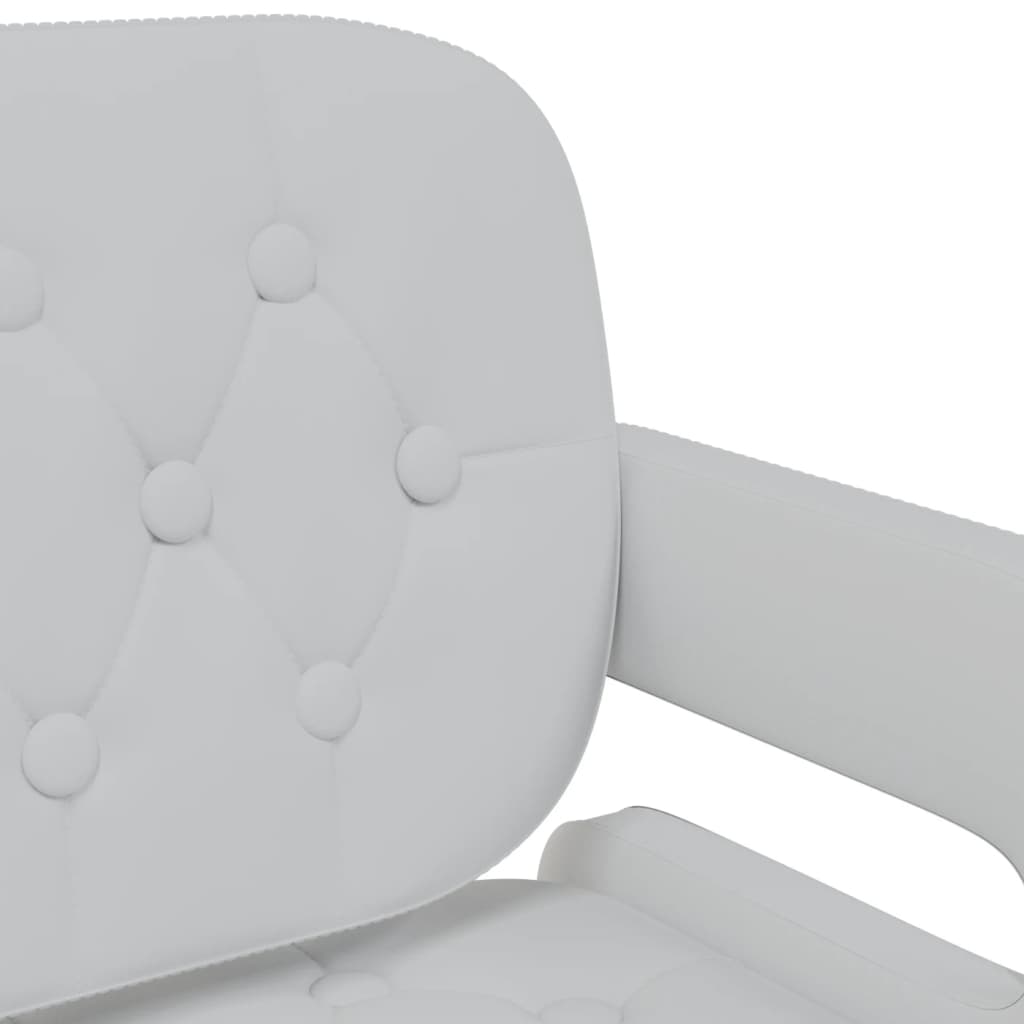 Dining chairs 2 pcs. Swivel white faux leather
