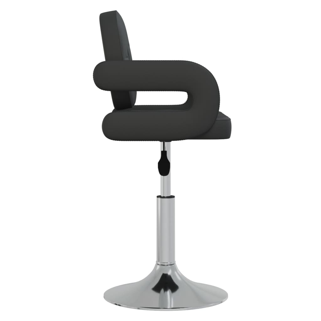 Dining chairs 2 pcs. Swivel black faux leather