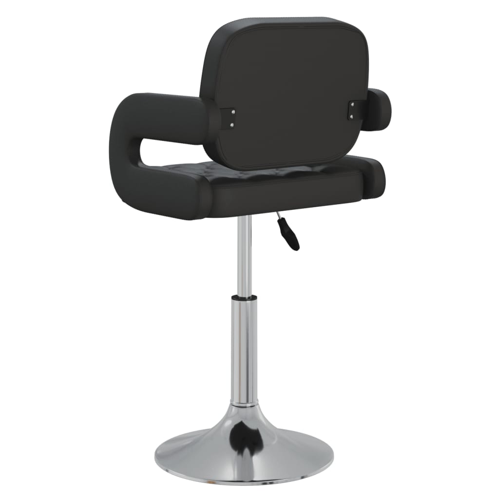 Dining chairs 2 pcs. Swivel black faux leather