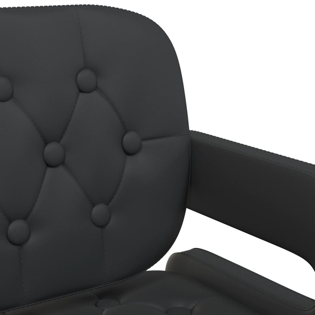 Dining chairs 2 pcs. Swivel black faux leather