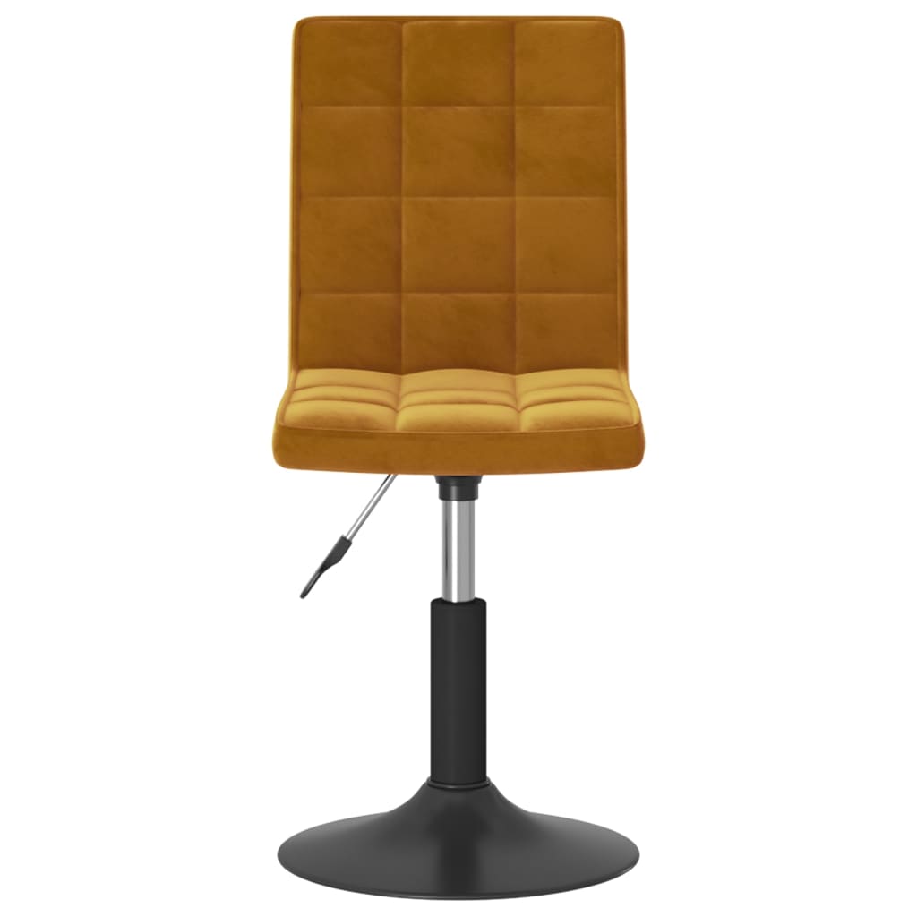 Dining Chairs 2 pcs. Swivel Brown Velvet