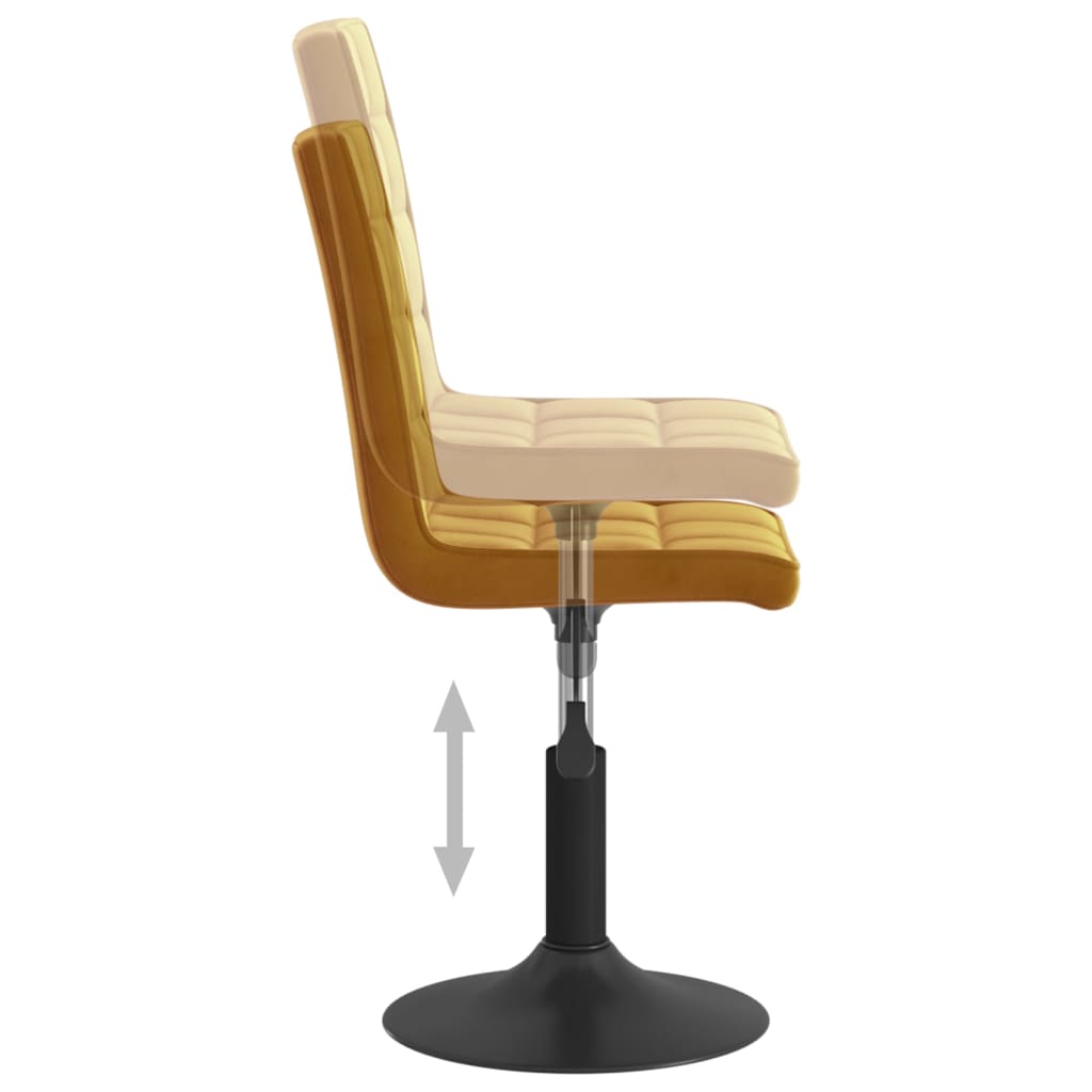 Dining Chairs 2 pcs. Swivel Brown Velvet