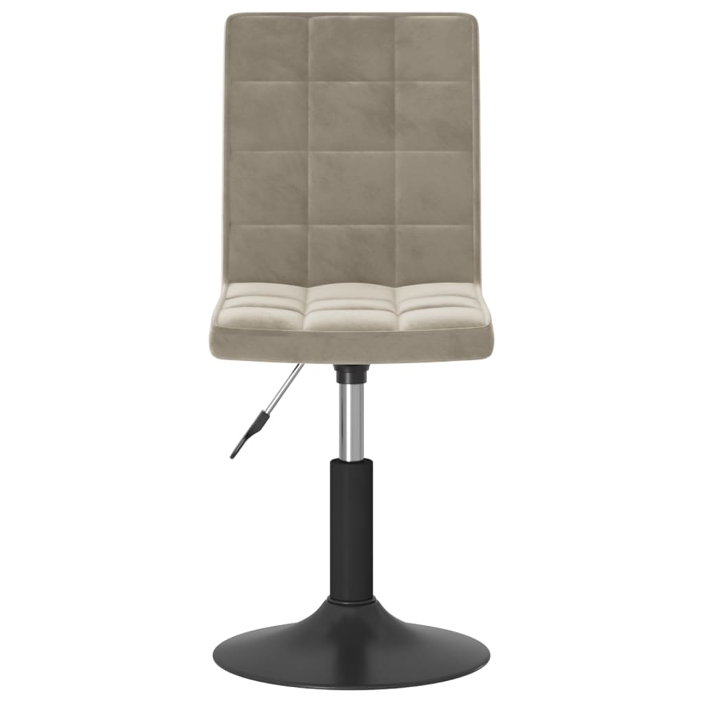 Dining Chairs 2 pcs. Swivel Light Grey Velvet