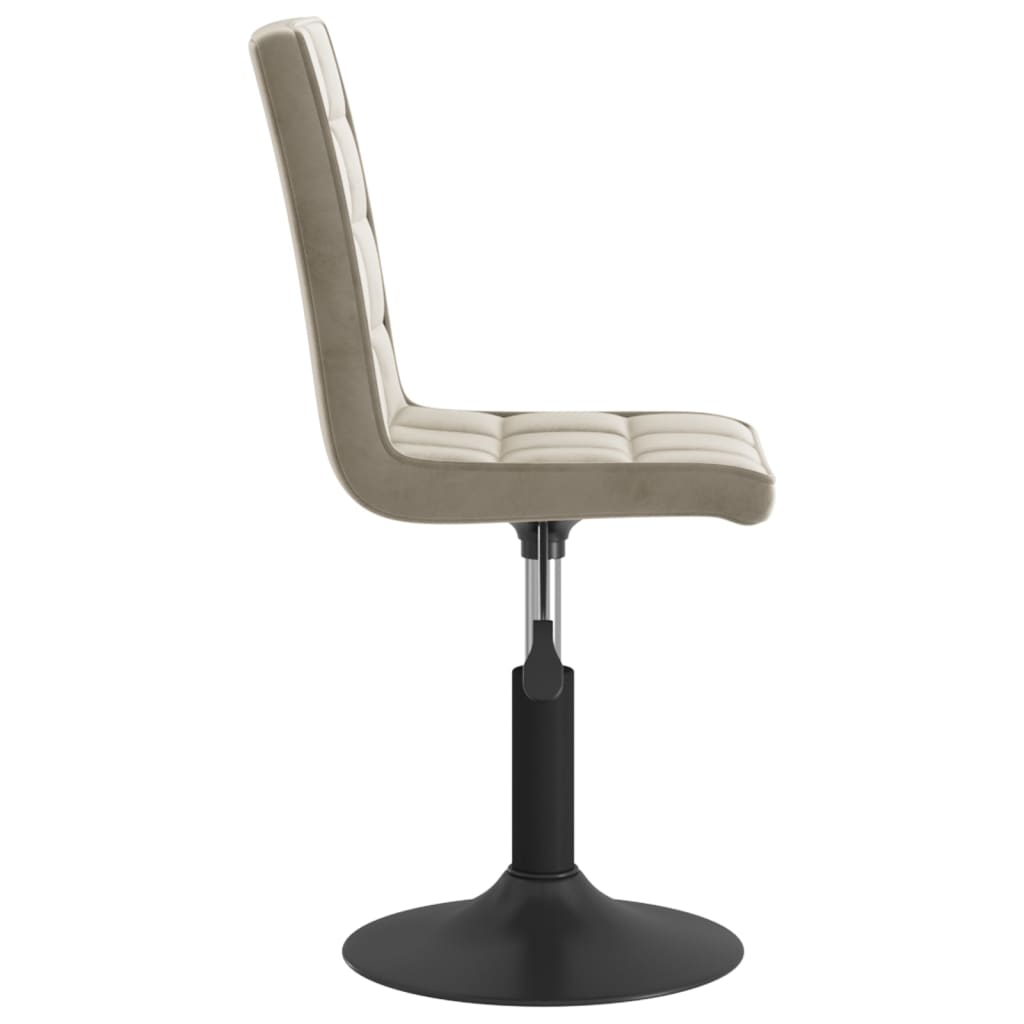 Dining Chairs 2 pcs. Swivel Light Grey Velvet