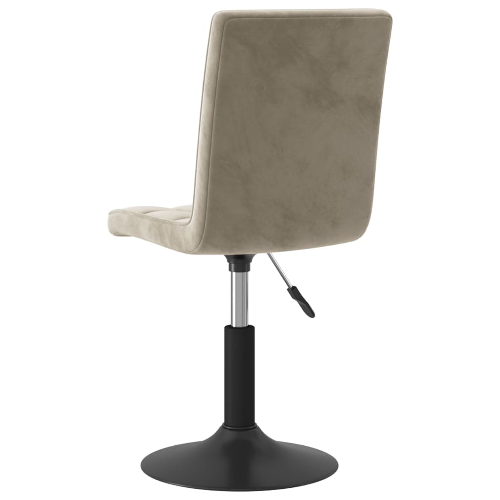 Dining Chairs 2 pcs. Swivel Light Grey Velvet