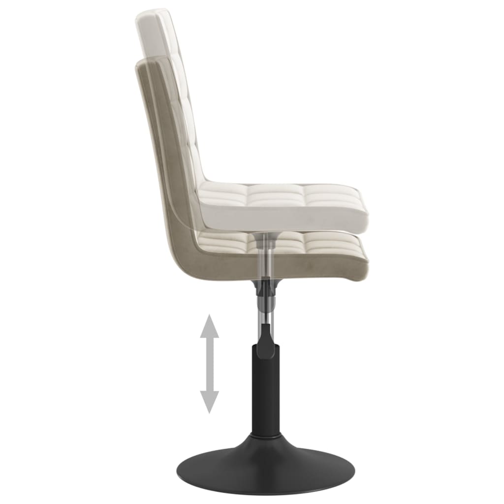 Dining Chairs 2 pcs. Swivel Light Grey Velvet