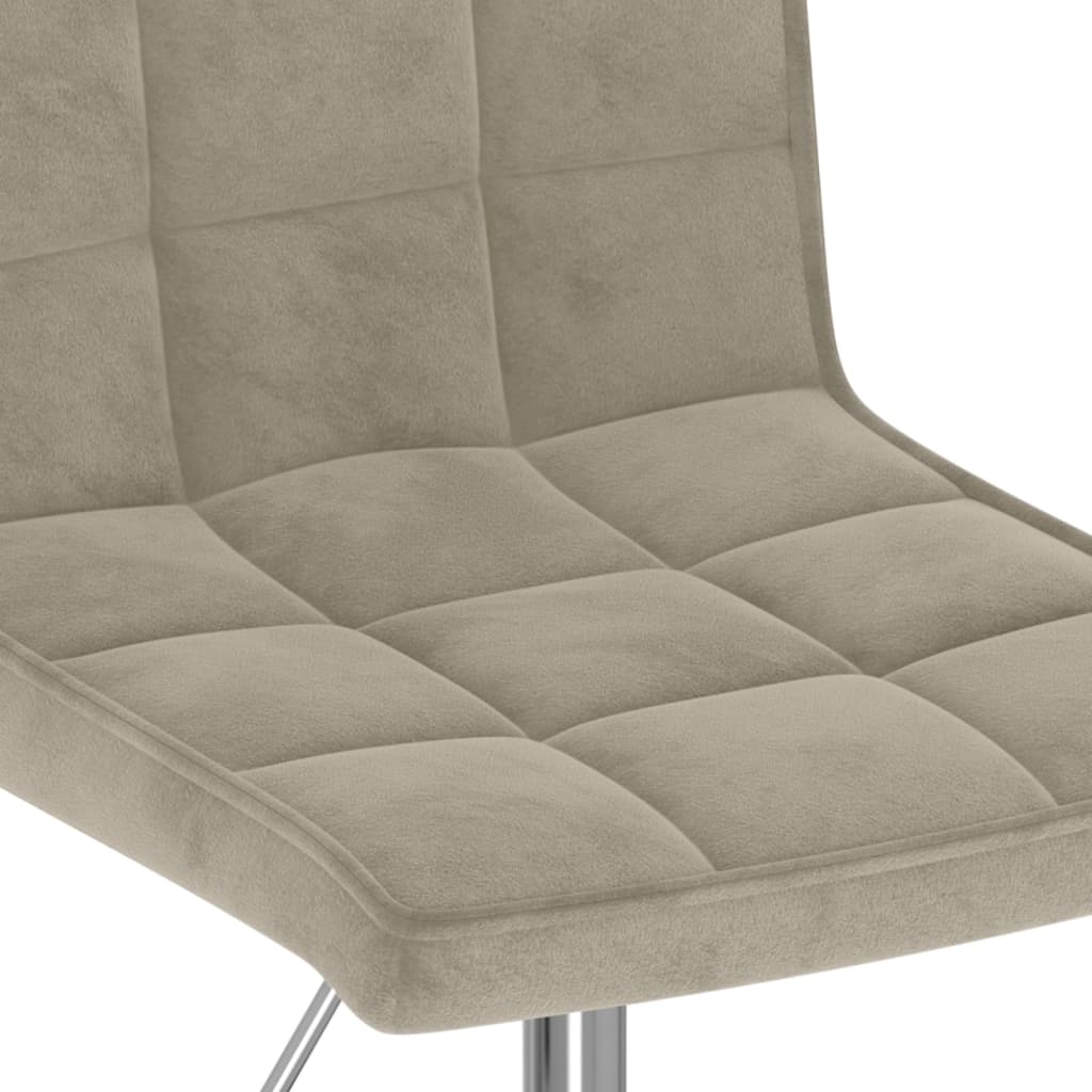 Dining Chairs 2 pcs. Swivel Light Grey Velvet
