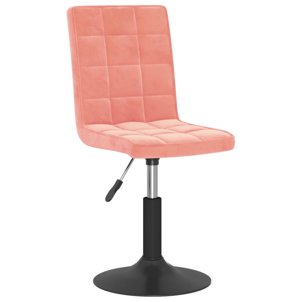 Dining Chairs 2 pcs. Swivel Pink Velvet